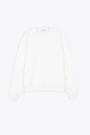 Felpa girocollo in cotone panna boxy fit - Patch Onlu Crewneck 