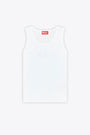 White cotton tank top with oval D logo - T Lynys Od 