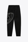 Pantalone nero in felpa con logo Oval D ricamato - P Marky Megoval D 