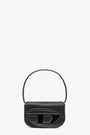 Borsa in pelle nera con logo Oval D - 1DR Shoulder Bag 