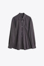 Charcoal grey lyocell shirt with long sleeves - Initial Shirt 
