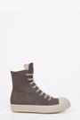 Dove grey canvas lace-up high sneaker - Sneaks 