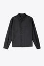 Black wool blend boxy jacket - Leroy Jacket 