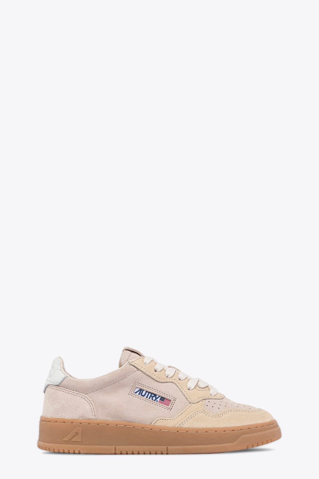 alt-image__Ecru-and-sand-coloured-suede-lace-up-low-sneaker---Medalist-Low