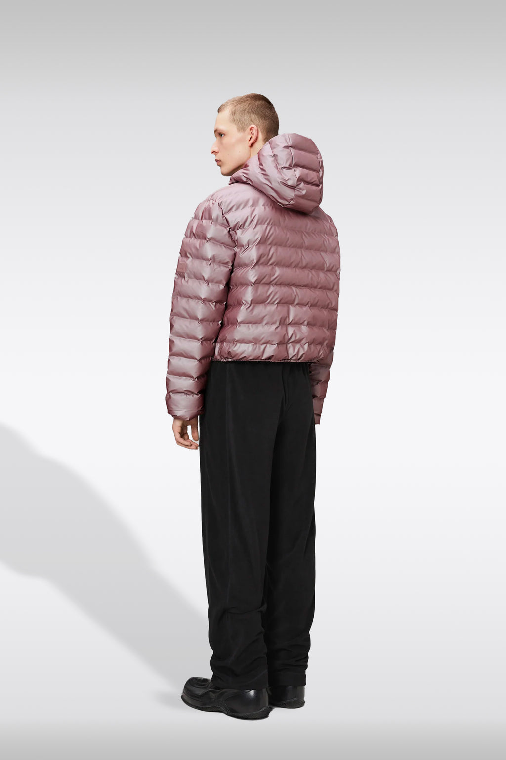 alt-image__Piumino-in-pvc-impermeabile-rosa-con-cappuccio---Lohja-Short-Puffer-Jacket