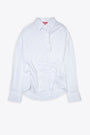 White cotton shirt with wrap closure - C Siz 