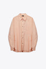 Pink poplin cotton shirt with long sleeves 