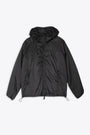 Black nylon padded hooded jacket  