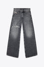 Washed black loose fit distressed jeans - 1996 D Sire 