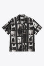 Black satin bowling shirt with photographic print - S/S Photo Strip Shirt 