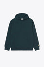 Petrol blue cotton blend hoodie with raglan sleeves - Hooded Chase Sweatshirt 