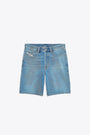 Light blue denim 5 pockets short - Regular Short 