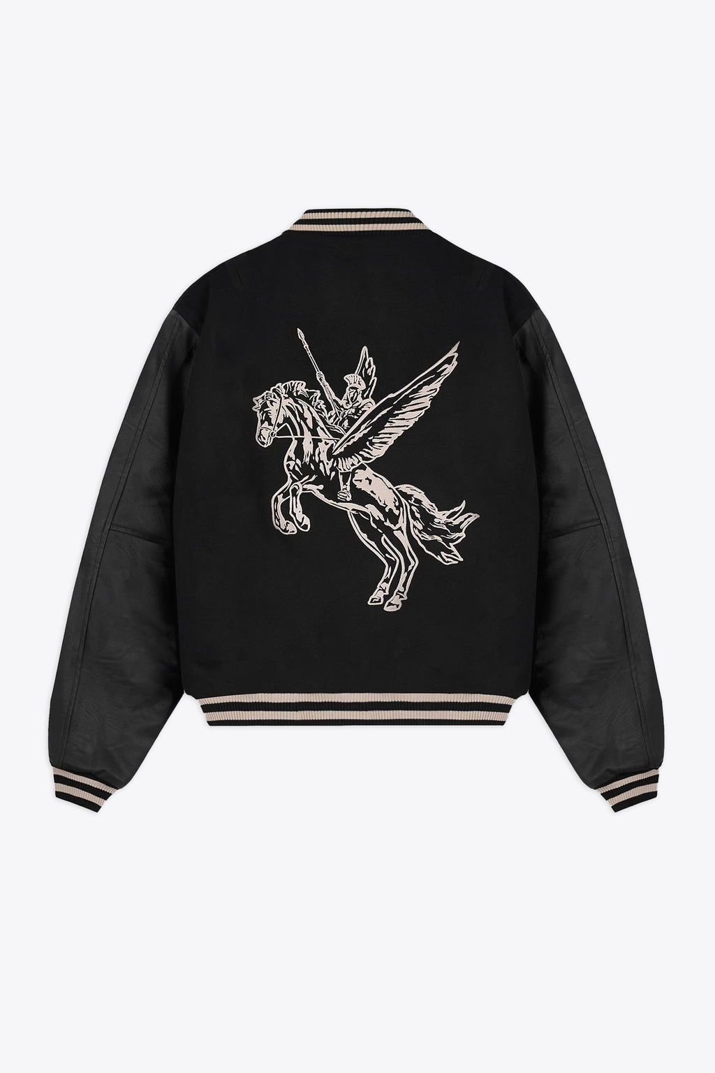 alt-image__Black-wool-varsity-jacket-with-faux-leather-sleeves---Mascot-Varsity-Jacket