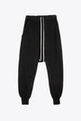 Black cotton drop crotch sweatpant - Prisoner Drawstring 