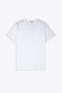 White cotton t-shirt with heart logo at back 