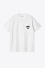 T-shirt bianca in cotone con tasca al petto e grafica - S/S Amour Pocket T-Shirt 