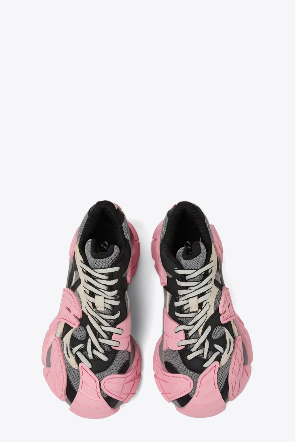 alt-image__Sneaker-bassa-in-mesh-grigia-e-gomma-rosa,-nera-e-panna---Tormenta