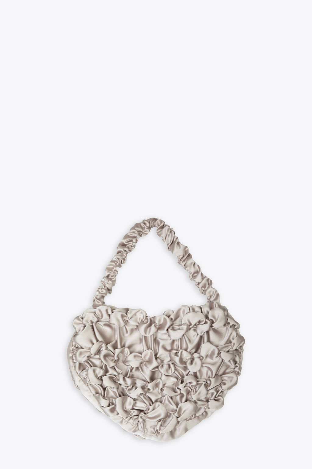 alt-image__Borsa-a-forma-di-cuore-in-satin-grigio-increspato---Shirred-Heart-Bag