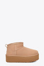 Stivaletto in camoscio beige - Classic ultra mini platform 