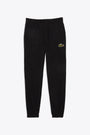 Black cotton sweatpant with logo patch 