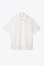 Off white and beige striped cotton shirt - Lido Striped Shirt 