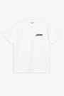 T-shirt bianca in cotone con logo college al petto - S/S University Script T-Shirt 