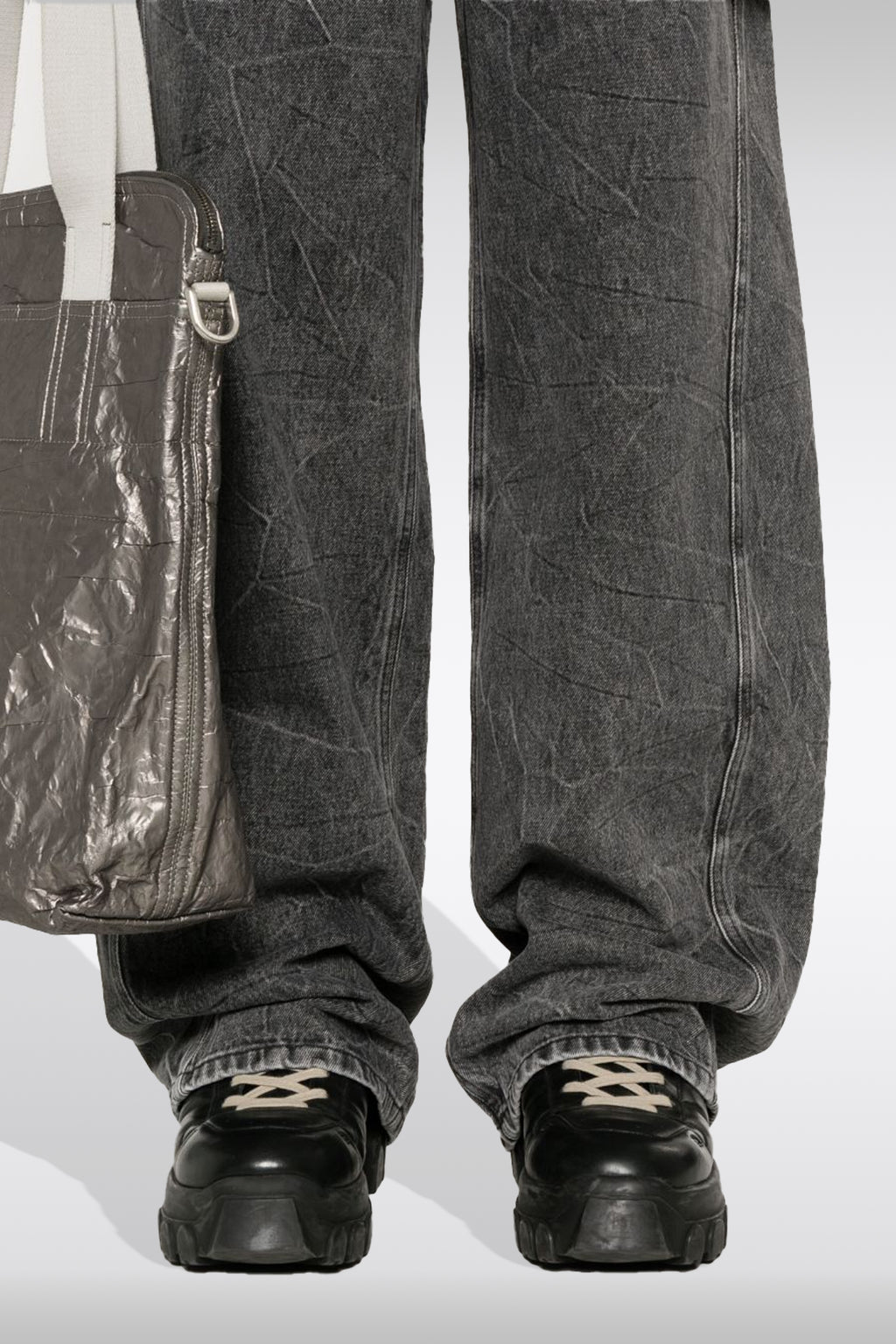 alt-image__Jeans-baggy-grigio-con-effetto-marmorizzato---Pappas-Club-Pant