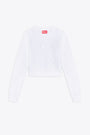 White cotton sweatshirt with cut-out chest logo - F Slimmy Od 