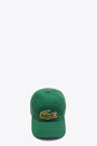 Cappello verde in cotone con maxi logo 
