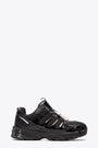 Sneaker bassa in mesh e pelle nera 