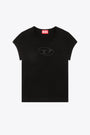 T-shirt nera con logo oval-D ricamato - T Angie 