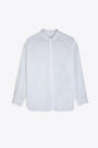 Camicia bianca oversize in cotone con bottoni nasosti - J Shirt 