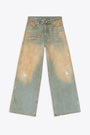 Jeans baggy in denim sabbiato blu chiaro con macchie - 1996 D Sire 