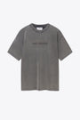 Washed grey cotton t-shirt with mirrored logo print - Distort T-shirt 