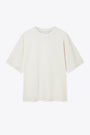 Off white cotton t-shirt with light blue stitching detail - Stitch T-shirt 