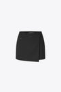 Black wrap-around miniskirt - Saneem Skirt 