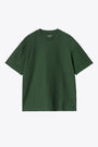 Green cotton midweight t-shirt with tonal square logo - S/S Dawson T-Shirt  