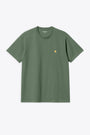 T-shirt in cotone verde con logo ricamato al petto - S/S Chase T-Shirt 