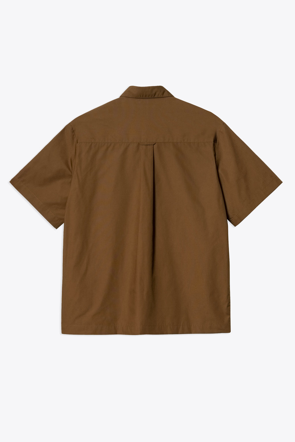 alt-image__Camicia-in-cotone-marrone-con-maniche-corte---S/S-Craft-Shirt