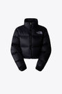 Piumino corto in nylon nero - W Nuptse Short Jacket 