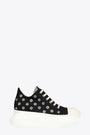 Sneaker bassa nera con snaps in metallo e suola abstract  - Abstract low sneak 