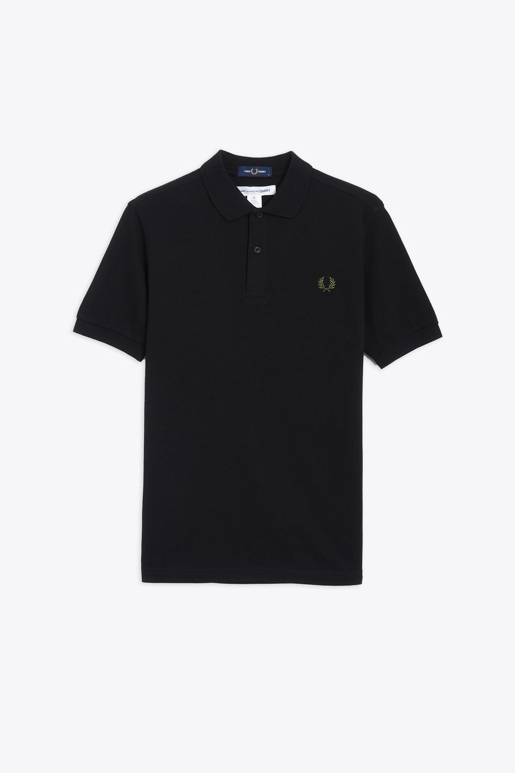 alt-image__Polo-nera-Fred-Perry-in-cotone-con-slogan-sul-retro