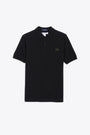 Polo nera Fred Perry in cotone con slogan sul retro 