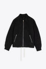 Black moleskine coach jacket with zip fastening - Zipfront Jacket 