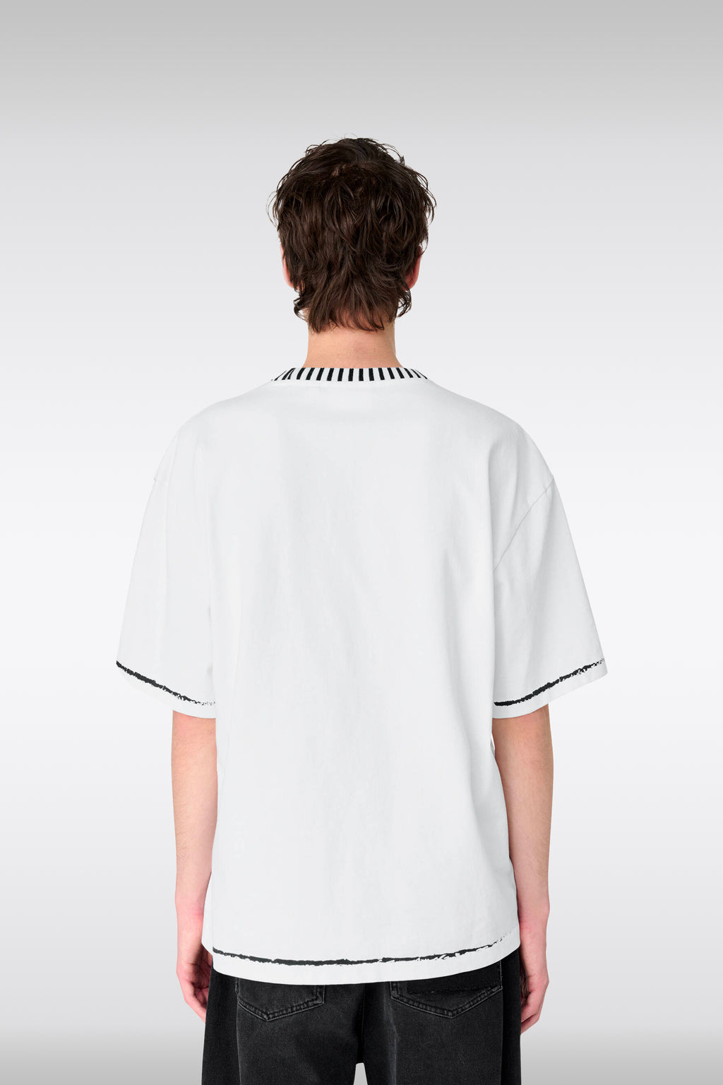 alt-image__White-cotton-t-shirt-with-contrast-collar-and-chest-logo---Seam-Relaxed-T-shirt-