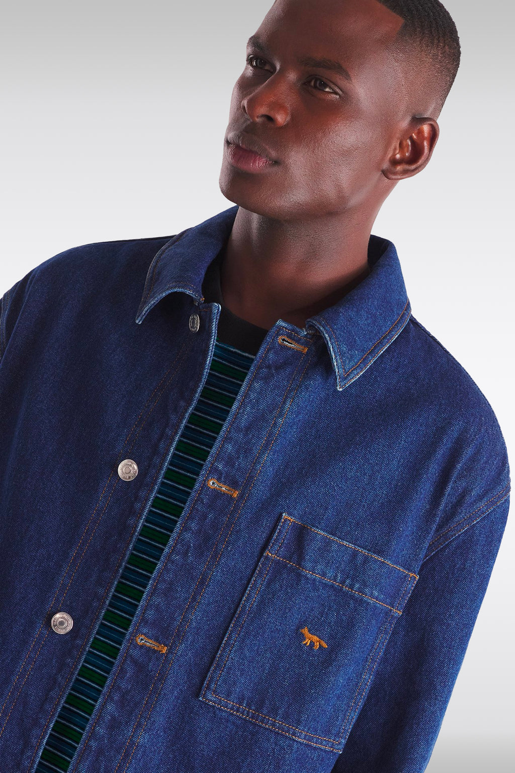 alt-image__Giacca-workwear-in-denim-blu-con-bottoni---Denim-Worwear-Jacket