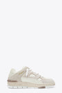 Off white and light beige leather and suede lace-up low sneaker - Area Lo sneaker 