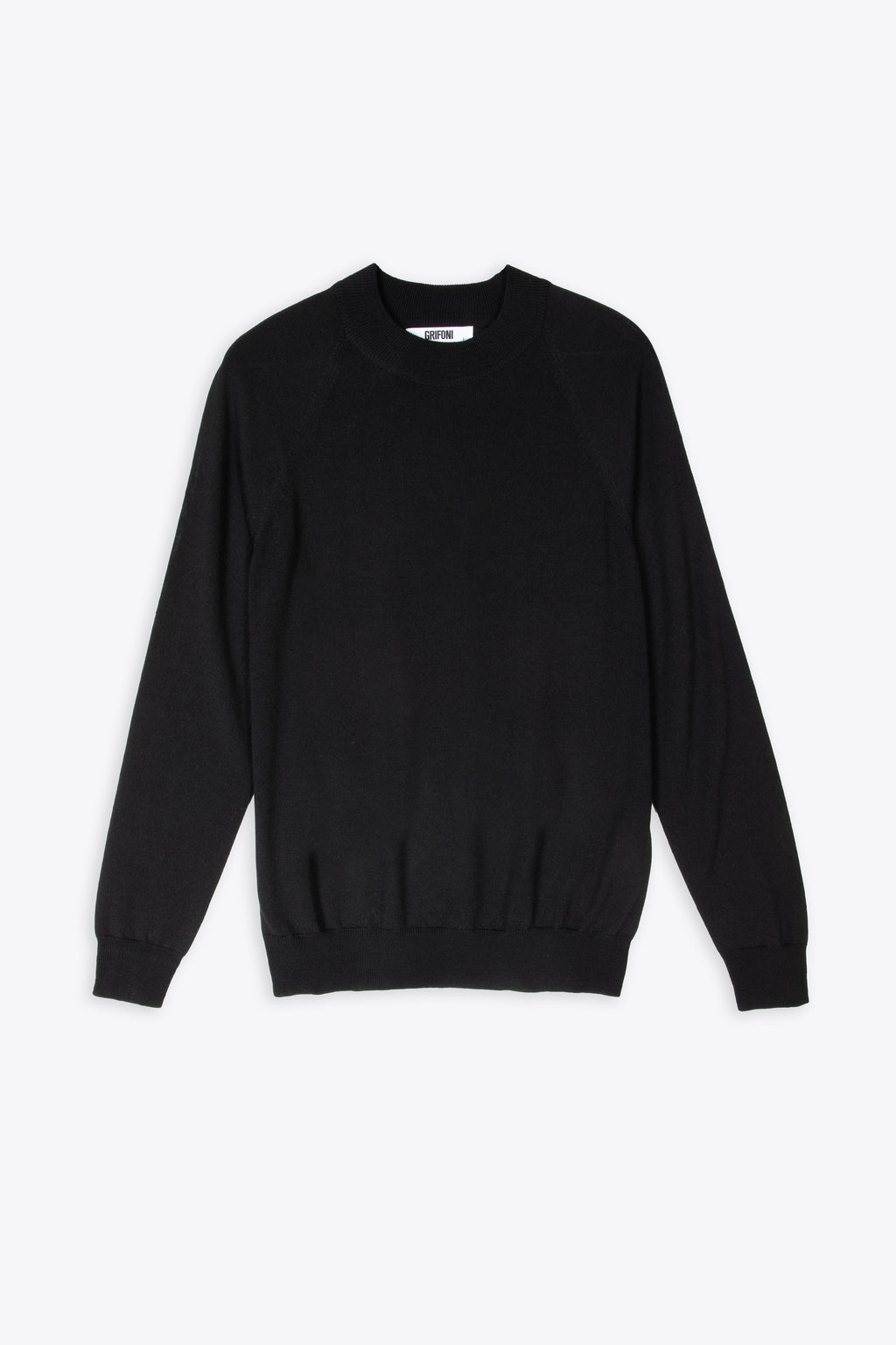 alt-image__Pullover-nero-in-lana-con-maniche-raglan