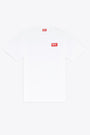 White cotton t-shirt with chest logo print - T Boxt Lab 