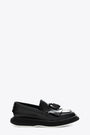 Black polished leather kilted loafer - Rob 458 